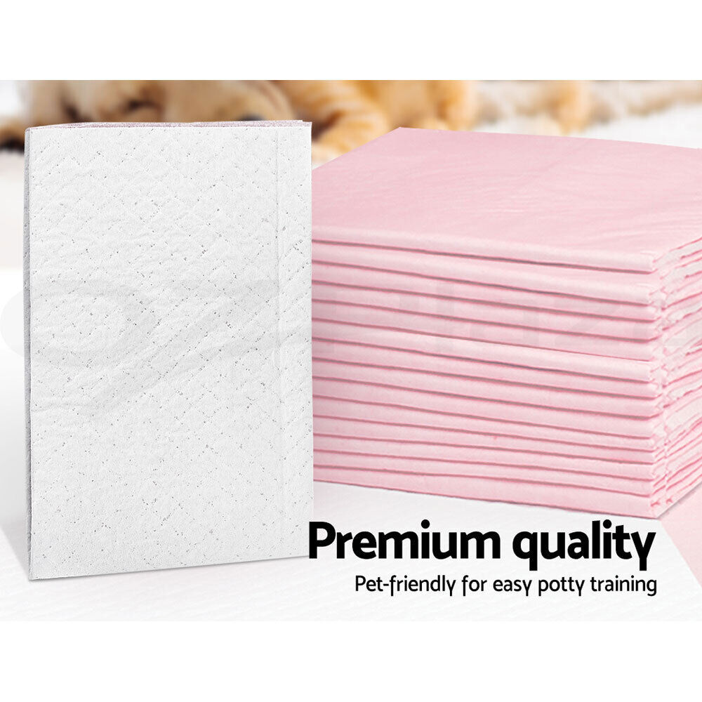 i.Pet Pet Training Pads 200pcs 60x60cm Puppy Dog Toilet Pee Indoor Super Absorbent Pink