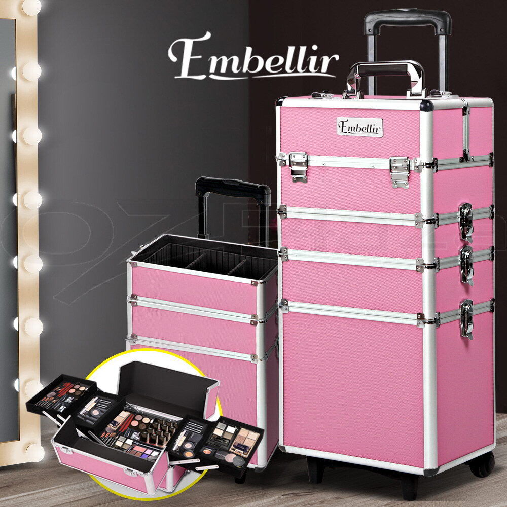 Embellir Beauty Case Makeup Travel Bag Professional Organiser Trolley Portable