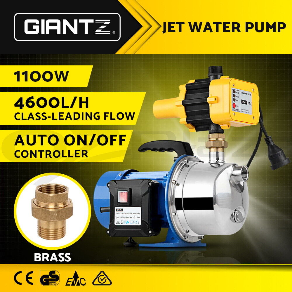 Giantz Garden Water Pump Jet High Pressure Controller Stage Irrigation 4600L/H