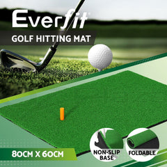 Everfit Golf Hitting Practice Mat Portable Driving Range Training Aid 80x60cm