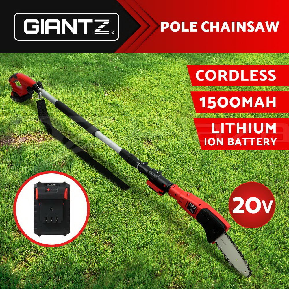 Giantz Chainsaw Cordless Pole Chain Saw 20V 8inch Pruner Battery 2.7m Long Reach