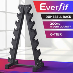 Everfit Dumbbells Rack 6 Tier Dumbbell Stand Home Gym Storage 200kg Capacity