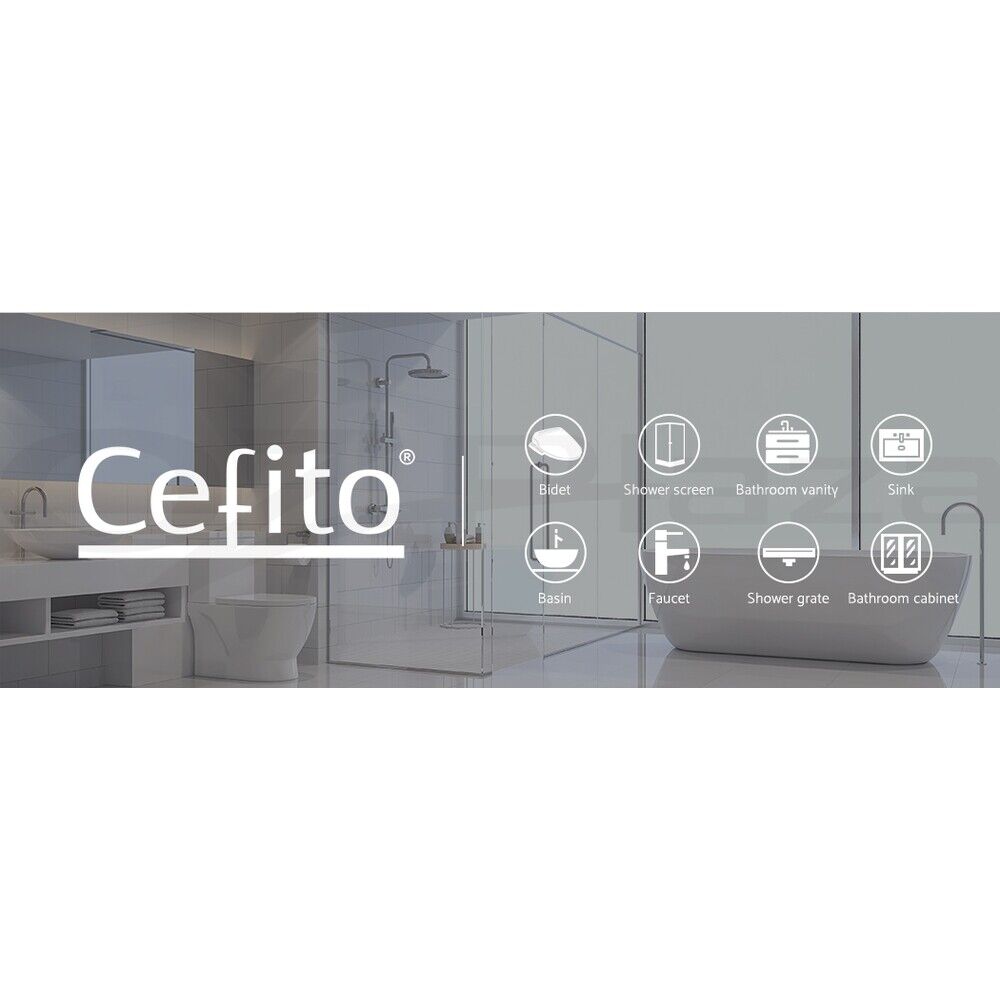 Cefito Electric Bidet Toilet Seat Cover Auto Smart Water Wash Dryer Night Light