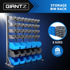 Giantz 47 Storage Bin Rack Wall Mounted Steel Stand