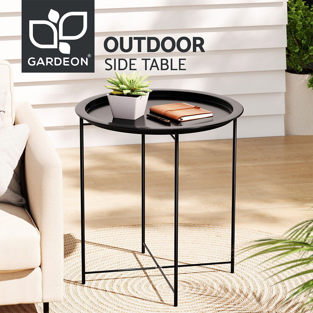 Gardeon Coffee Side Table Steel Outdoor Furniture Indoor Desk Patio Garden