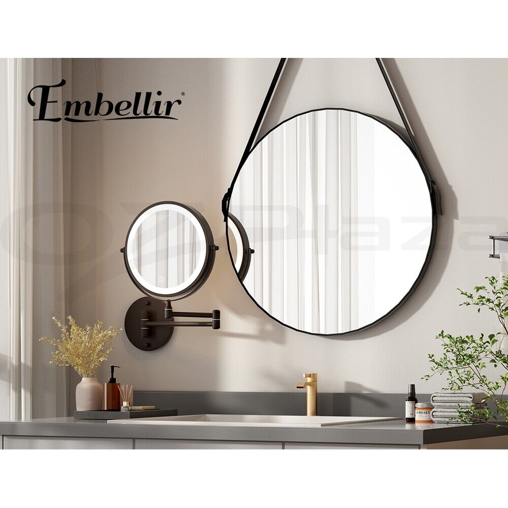 Embellir Extendable Makeup Mirror 10X Magnifying Double-Sided Bathroom Mirror BR