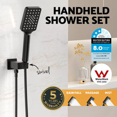 Handheld Shower Head Holder 3.1'' High Pressure Black