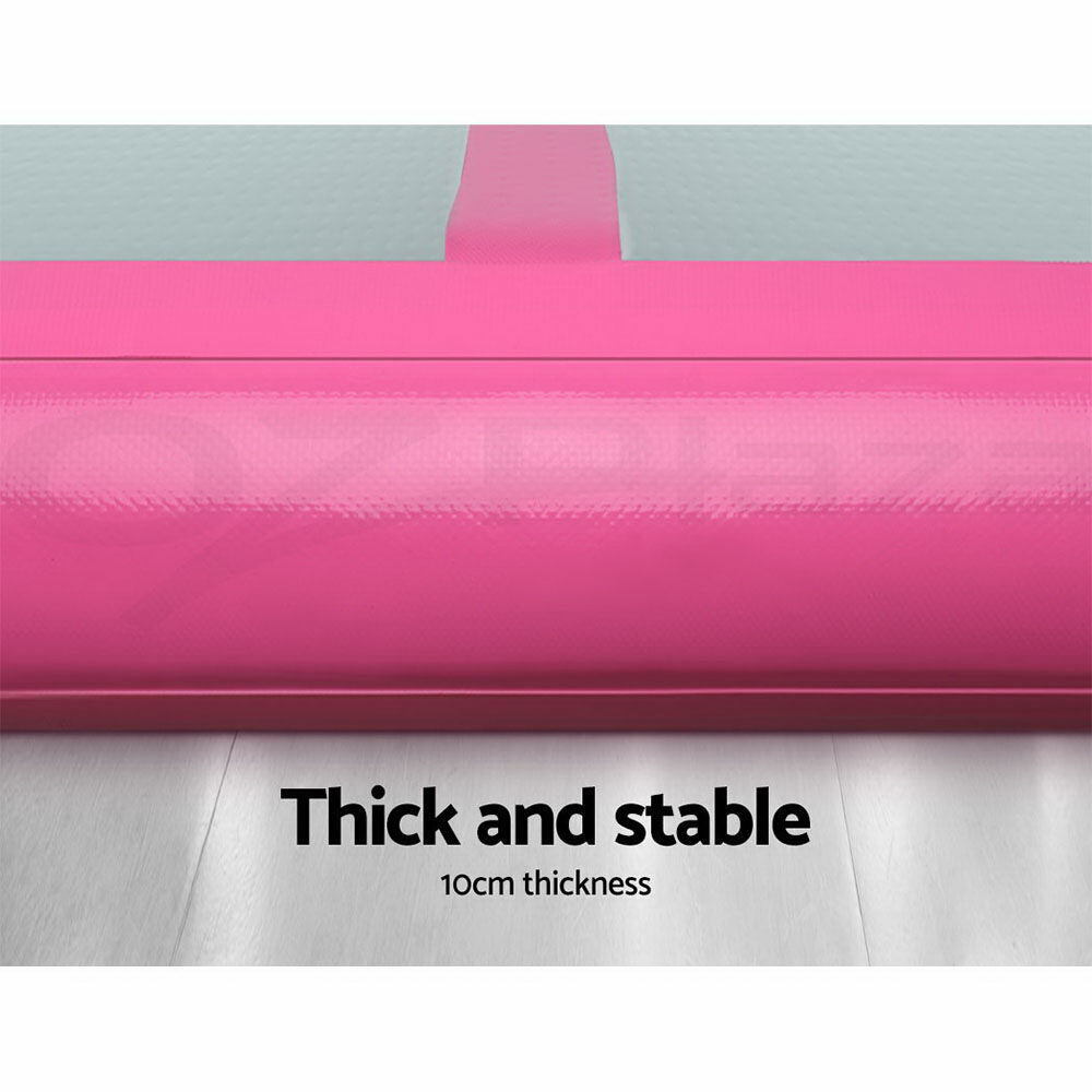 Everfit 3M Air Track Gymnastics Tumbling Exercise Yoga Mat Inflatable Pink