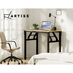 Artiss Computer Desk Laptop Table Bookshelf Storage Rack Home Office Study Black