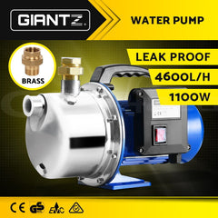 Giantz Water Pump High Pressure 1100W Stage Jet Rain Tank Pond Garden Irrigation