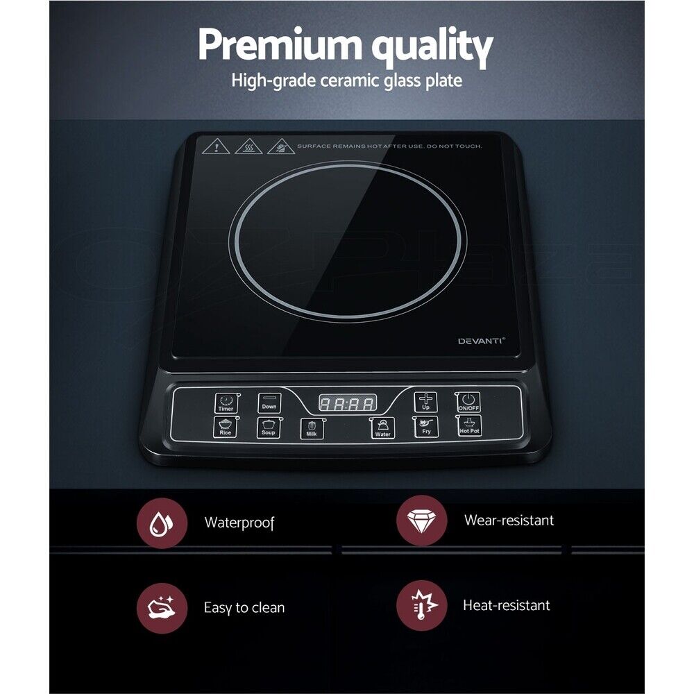 Devanti Induction Cooktop 30cm Portable Cooker