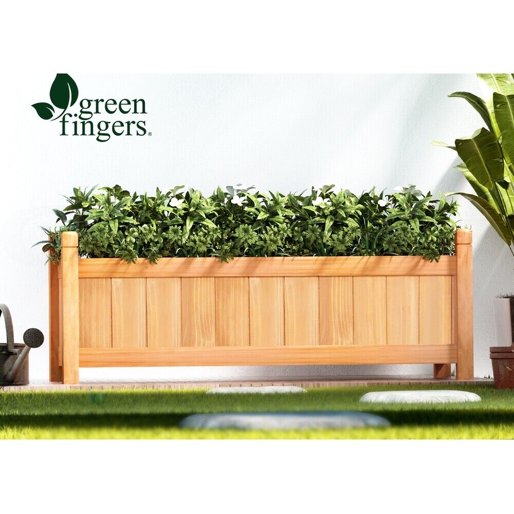 Greenfingers Garden Bed Raised Wooden Planter Outdoor Box Vegetables 90x30x33cm