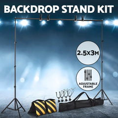 2.5X3M Photography Backdrop Stand Kit Studio Screen Photo Background Support Bag