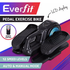 Everfit Pedal Exerciser Mini Exercise Bike Elliptical Cross Trainer 50W Blue