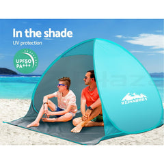 Weisshorn Pop Up Beach Tent Camping Hiking 3 Person Sun Shade Fishing Shelter