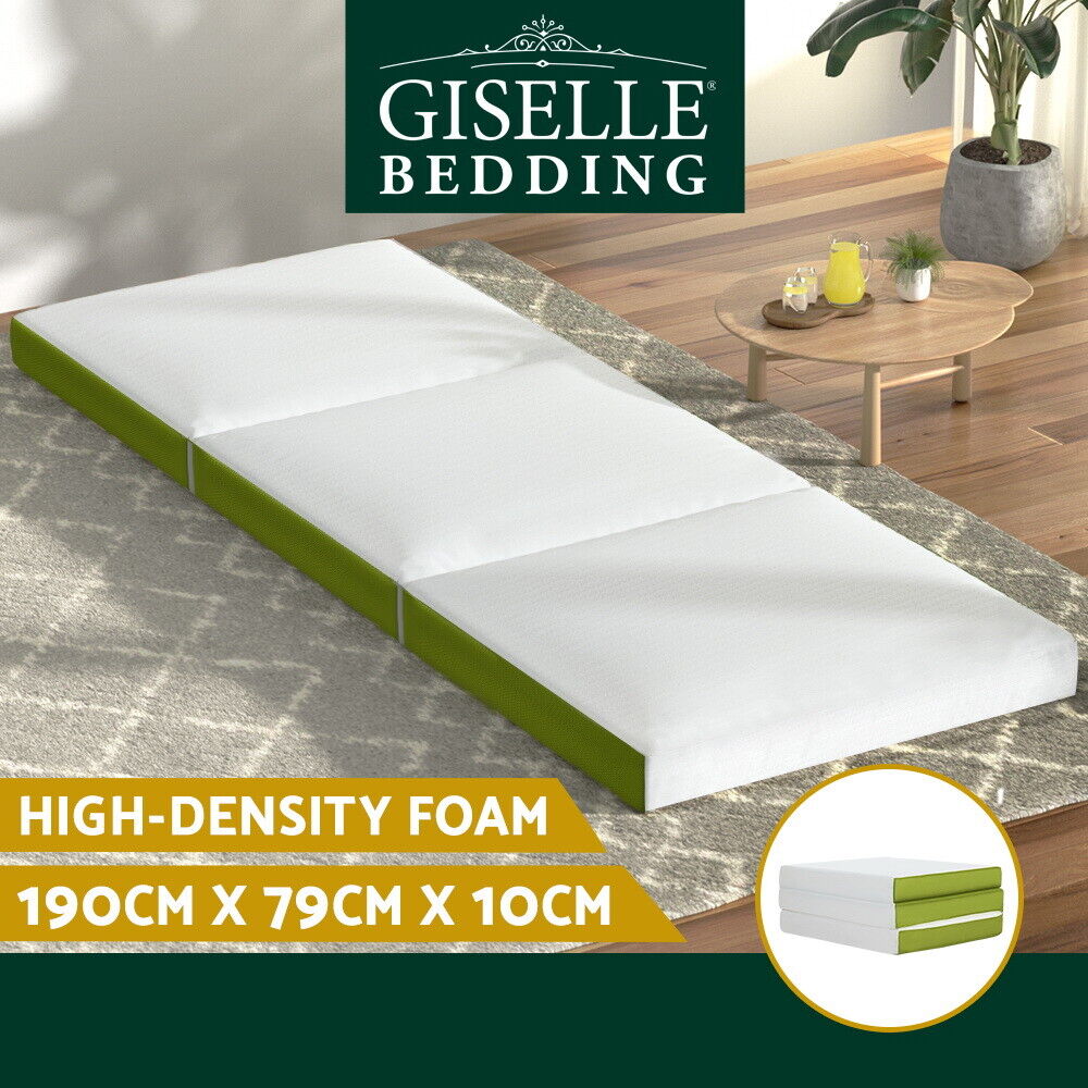 Giselle Bedding Foldable Mattress Folding Foam Trifold Green