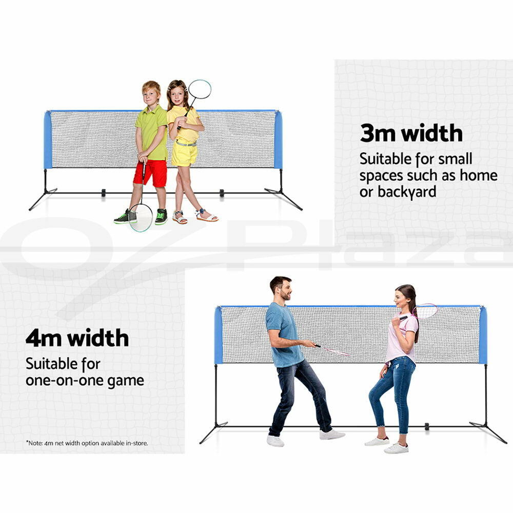 Everfit 4m Badminton Tennis Net Portable Volleyball Kit Adjustable Height