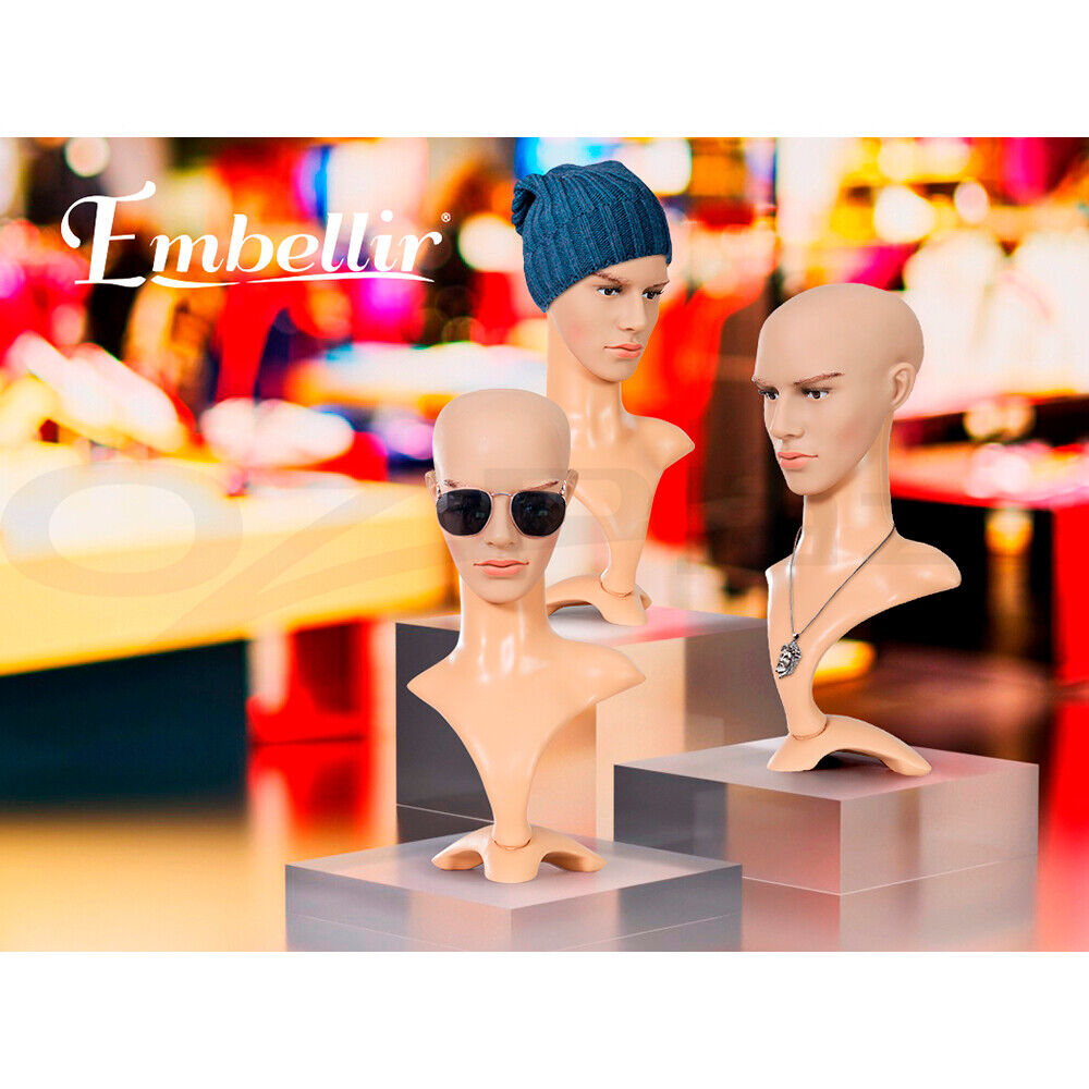 Embellir Male Mannequin Head Dummy Model Display Shop Stand Professional Use