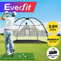 Everfit 3.5m Golf Practice Net with Driving Mat Training Aid Target Hitting