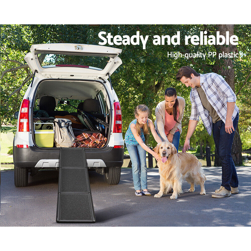 i.Pet Dog Ramp Pet Stairs Steps Car Travel SUV Ladder Foldable Portable Adjustable