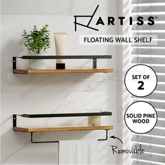 Artiss Floating Wall Shelf Set of 2