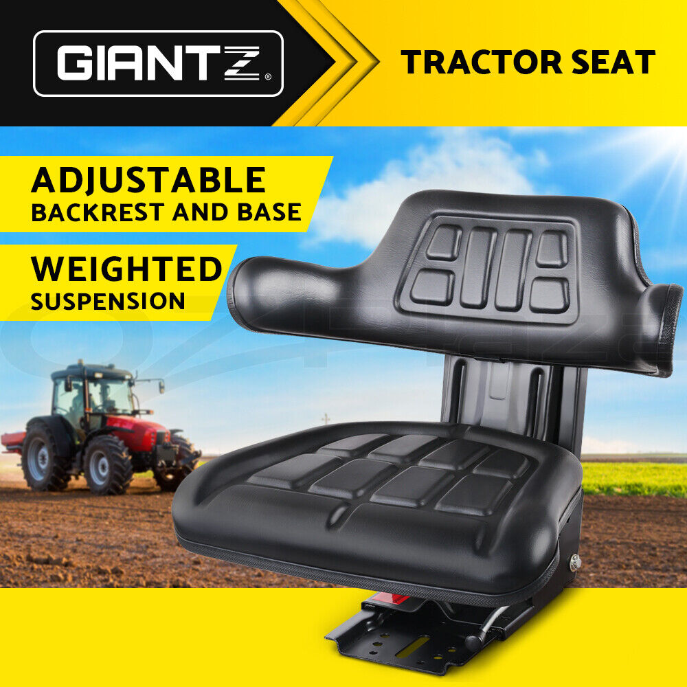 Giantz Tractor Seat Forklift Excavator Truck Universal Digger Chair PU Leather