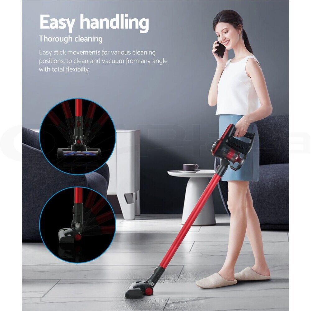 Devanti Handheld Vacuum Cleaner Brushless Cordless 250W Red