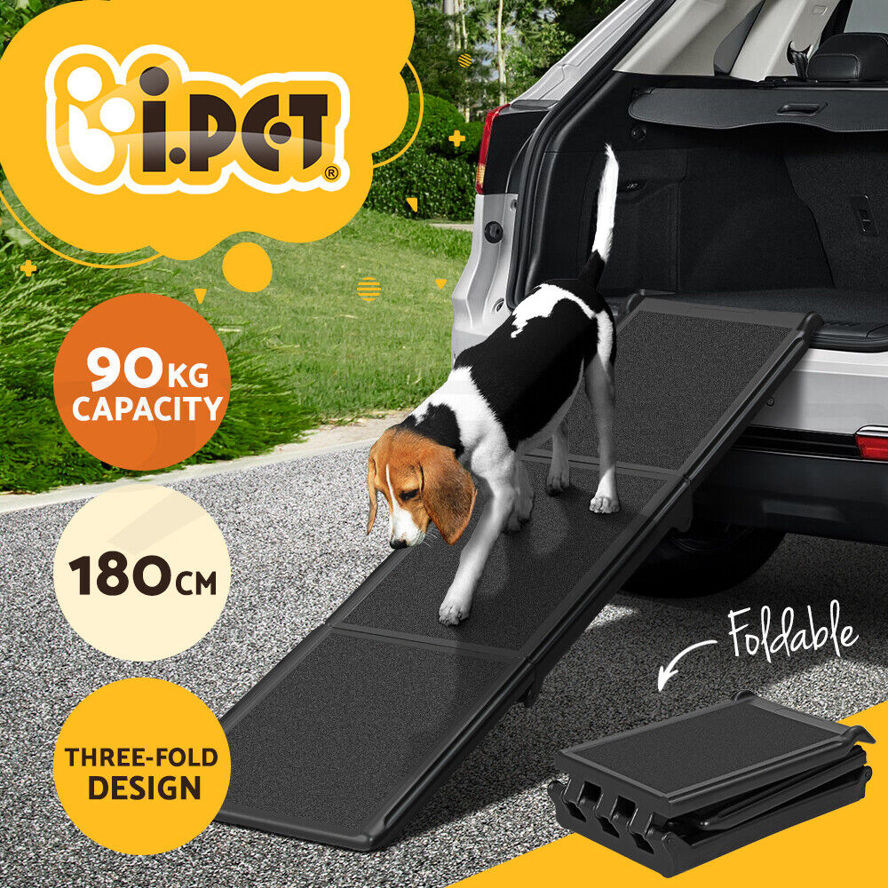 i.Pet Dog Ramp Pet Stairs Steps Car Travel SUV Ladder Foldable Portable Adjustable