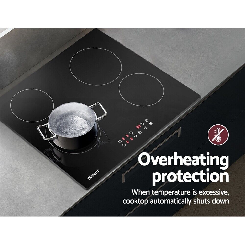 Devanti Electric Ceramic Cooktop 60cm Touch Control