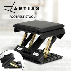 Artiss Foot Rest Stool Office Under Desk Fold Footrest Massage Cushion Pad Black