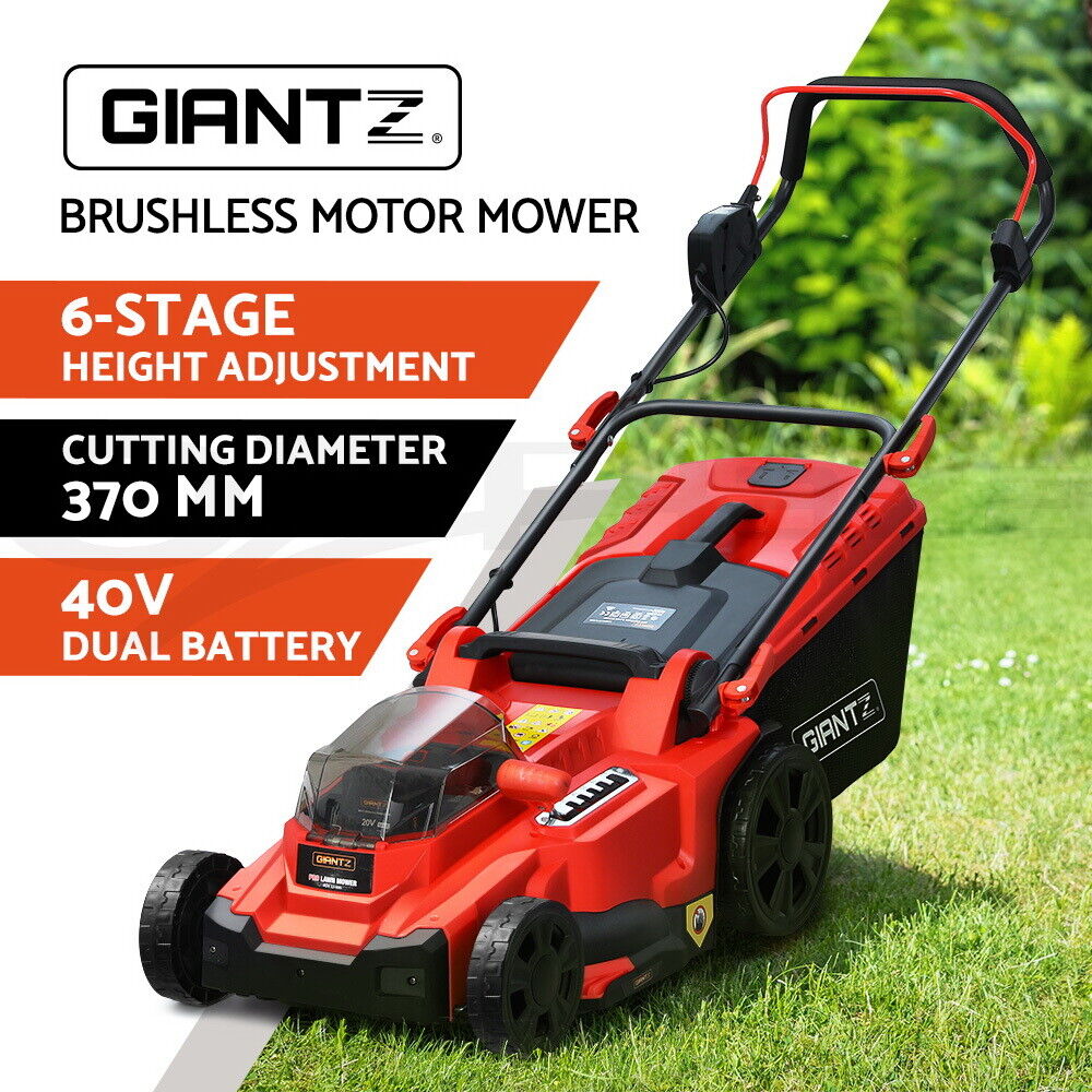 Giantz Lawn Mower Cordless Electric Lawnmower Lithium 40V Battery Powered Catch