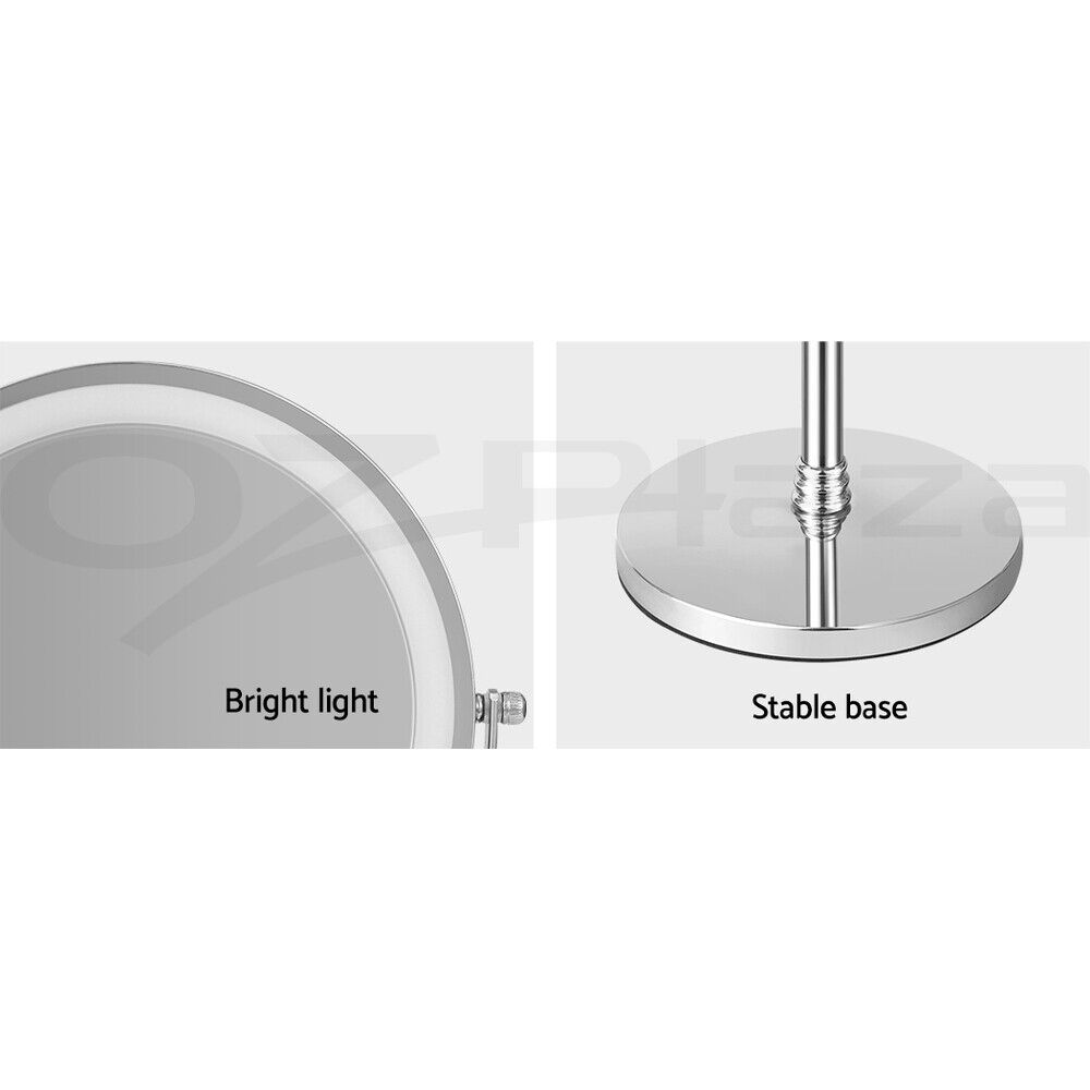 Embellir Makeup Mirror LED Light Cosmetic Round 360-Degree Rotation 10X Magnifying