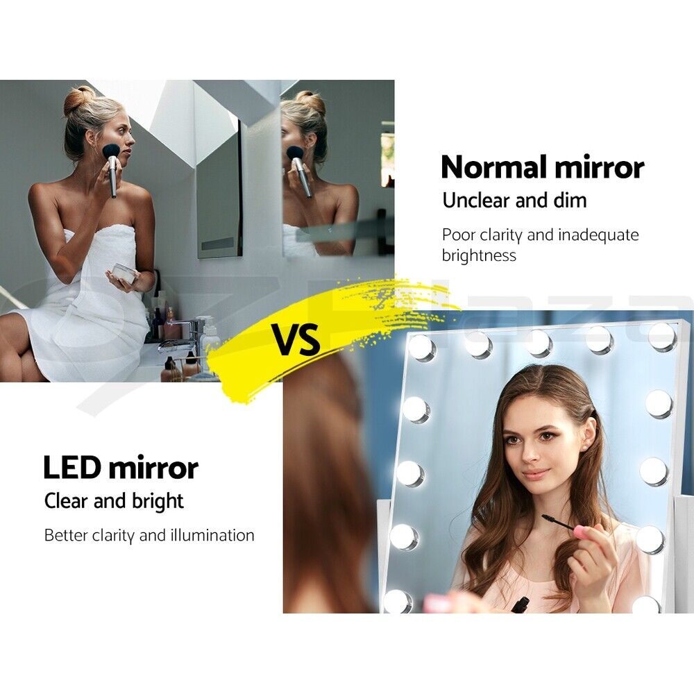 Embellir Makeup Mirror with LED Lights 15 Dimmable Bulb Lights Hollywood Vanity