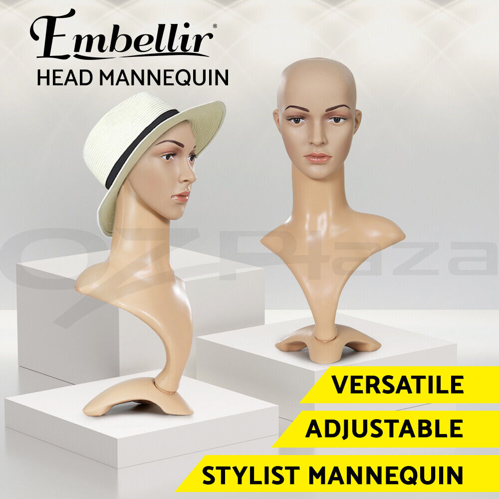 Embellir Female Mannequin Head Dummy Model Display Shop Stand Professional Use