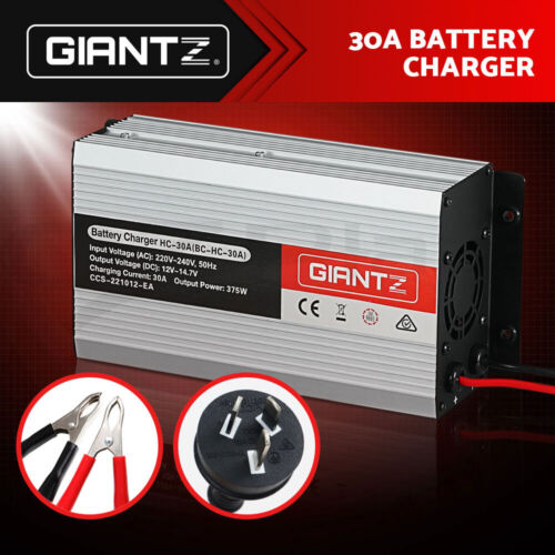 Giantz 12V 30A Car Battery Charger Inverter 30 Amp ATV 4WD Boat Caravan