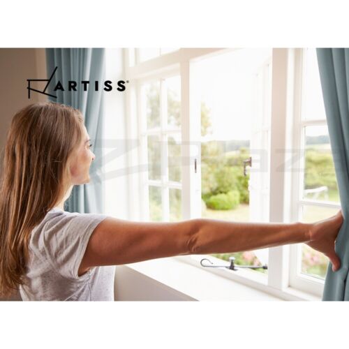 Artiss 2X Blockout Curtains Eyelet 240x230cm Grey