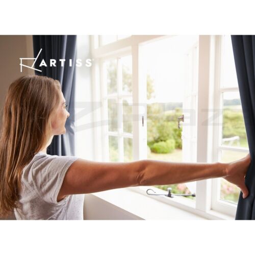 Artiss 2X Blockout Curtains Eyelet 240x230cm Charcoal