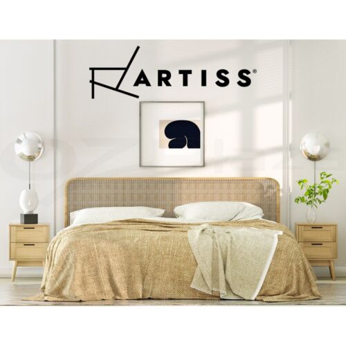 Artiss Bedside Tables Rattan 2 Drawers Side Table Nightstand Storage Cabinet