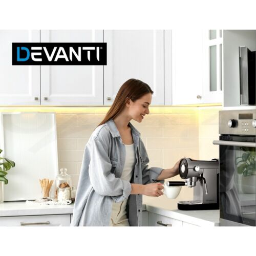 Devanti 20 Bar Coffee Machine Espresso Cafe Maker