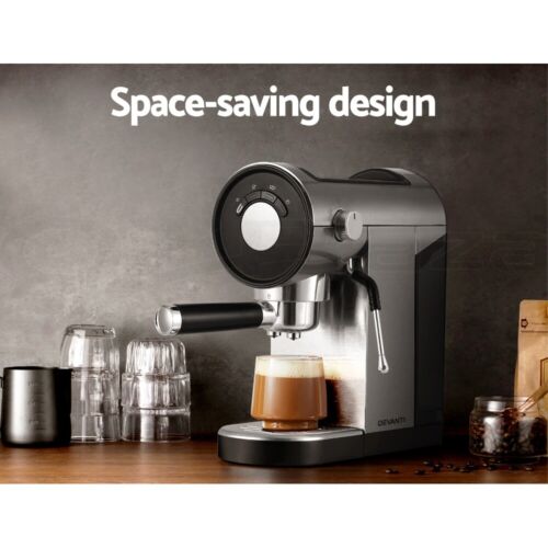 Devanti 20 Bar Coffee Machine Espresso Cafe Maker