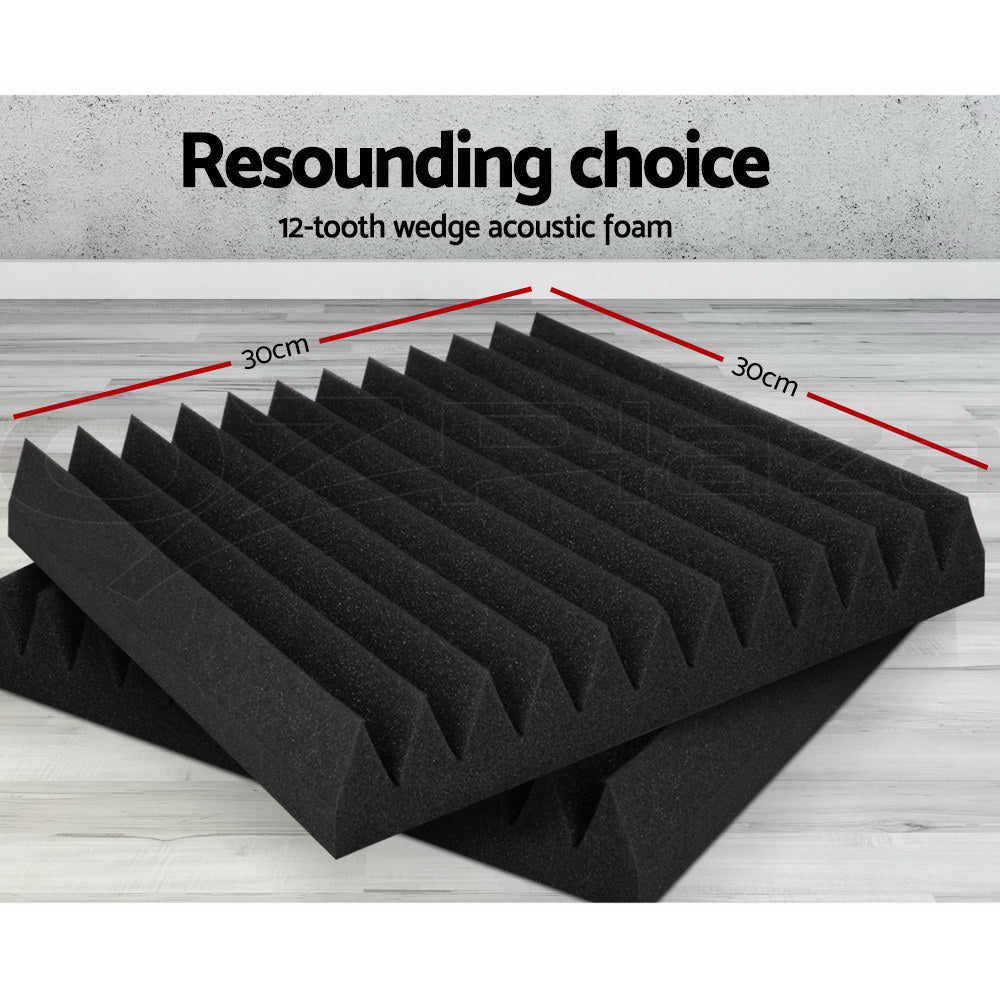 Alpha Acoustic Foam 20pcs 30x30x5cm Sound Absorption Proofing Panel Studio Wedge