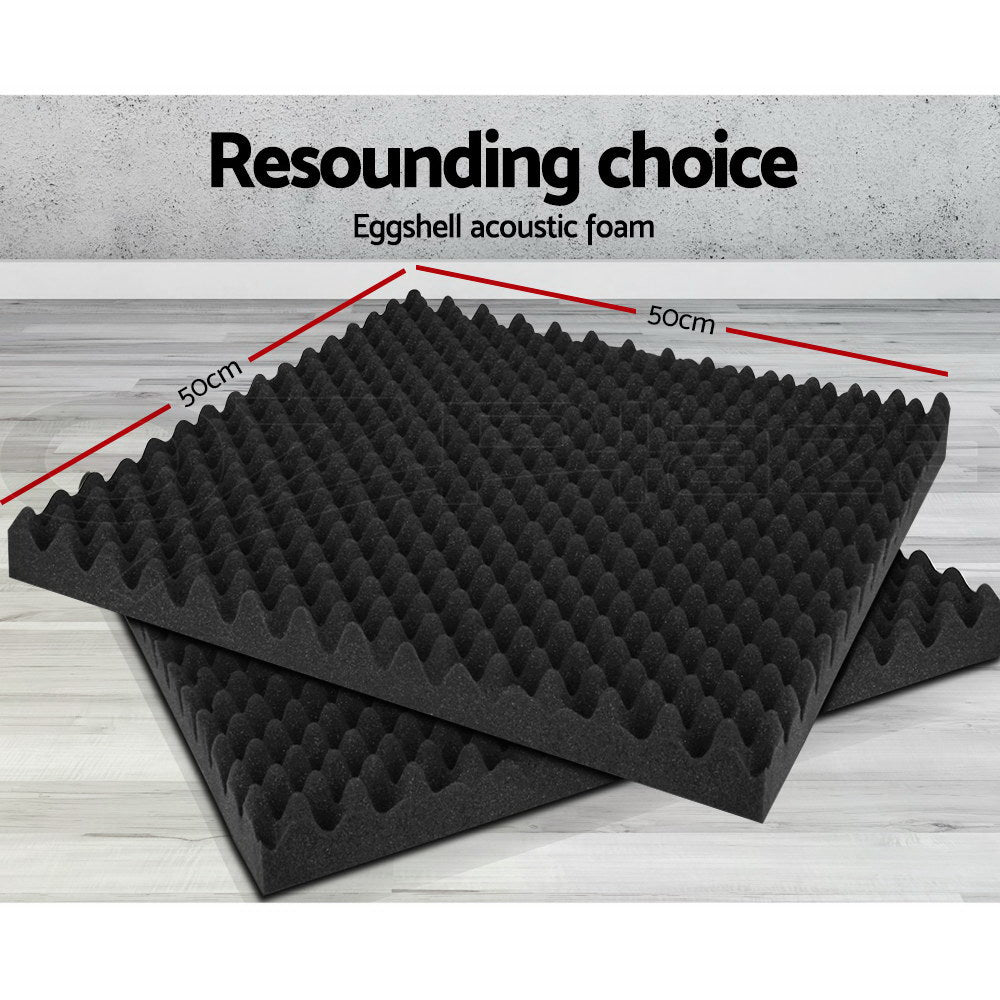 Alpha Acoustic Foam 20pcs 50x50x5cm Sound Absorption Proofing Panels Eggshell