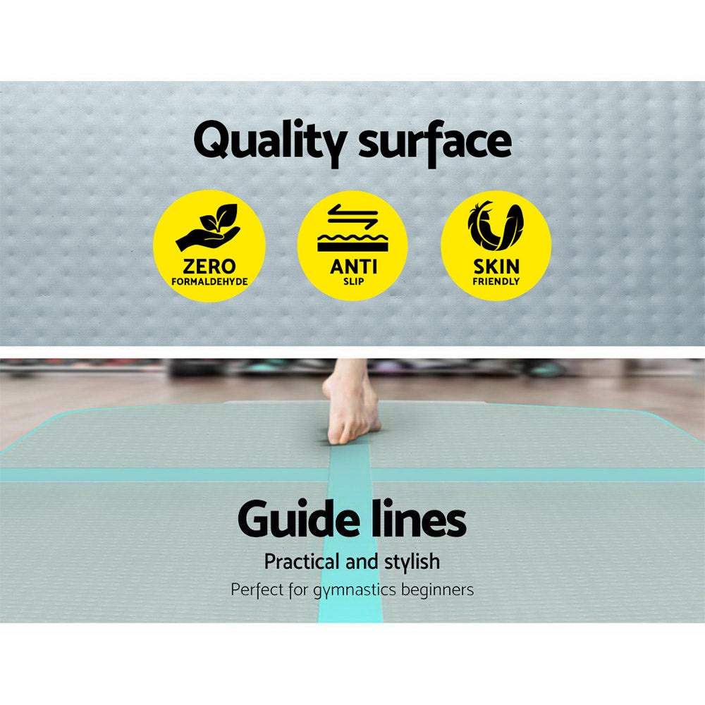 Everfit 4m x 1m Inflatable Air Track Mat Tumbling Gymnastics, Jiu Jitsu, Karate, Muay