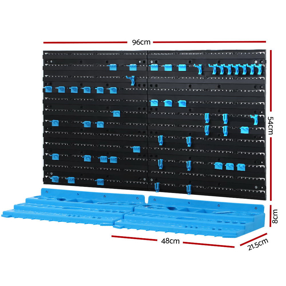 Giantz 54 Storage Bin Rack Wall Mounted Tools