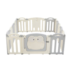 Keezi Baby Playpen 16 Panels Foldable Toddler Fence Safety Play Activity Centre