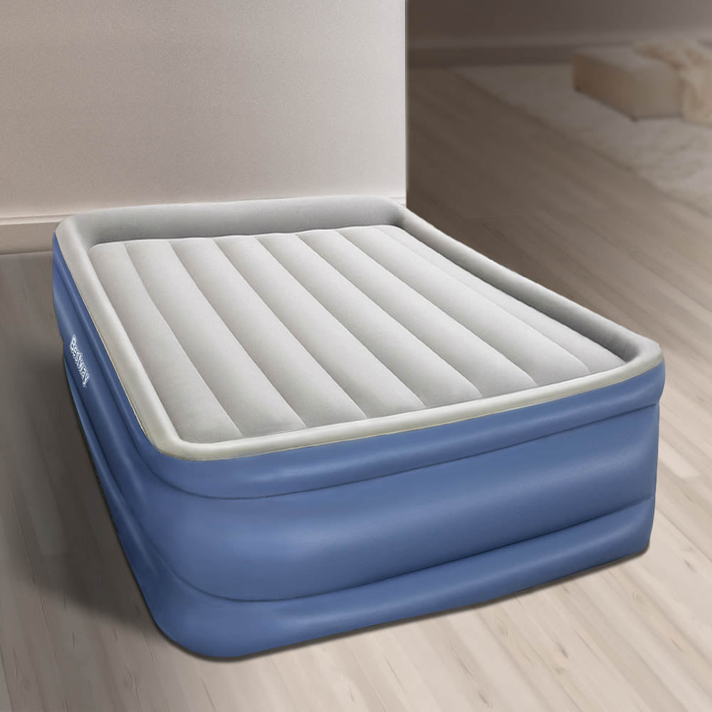 Bestway Air Bed Queen Size Mattress 56cm Premium Inflatable Built-in Pump Beds