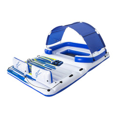 Bestway Pool Float Island Inflatable Lounge 6-person Seat Canopy