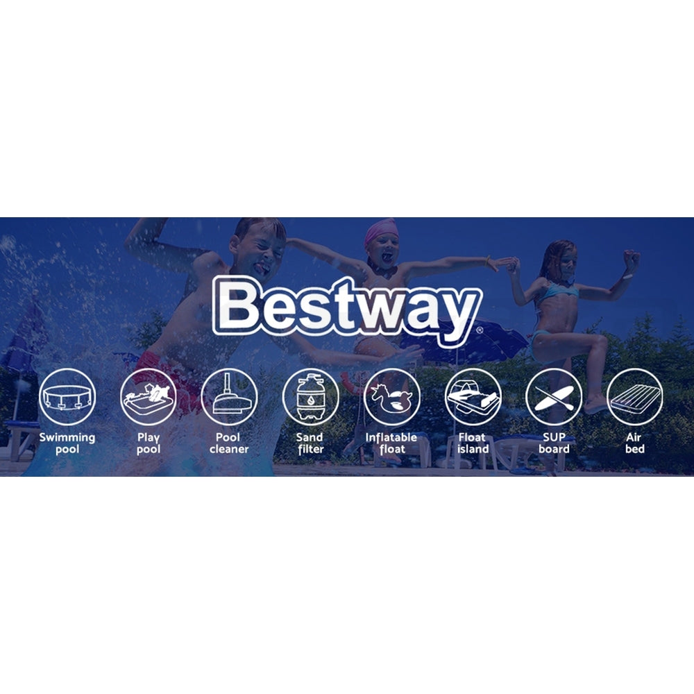 Bestway Kids Pool 213x155x132cm Inflatable Swimming w/ Canopy Play Pools 282L