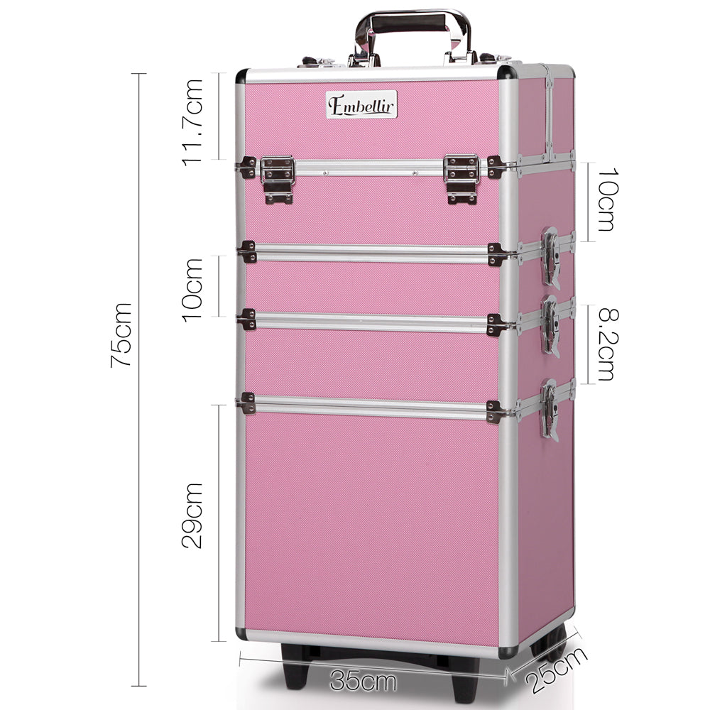 Embellir Beauty Case Makeup Travel Bag Professional Organiser Trolley Portable