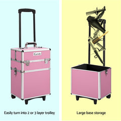 Embellir Beauty Case Makeup Travel Bag Professional Organiser Trolley Portable